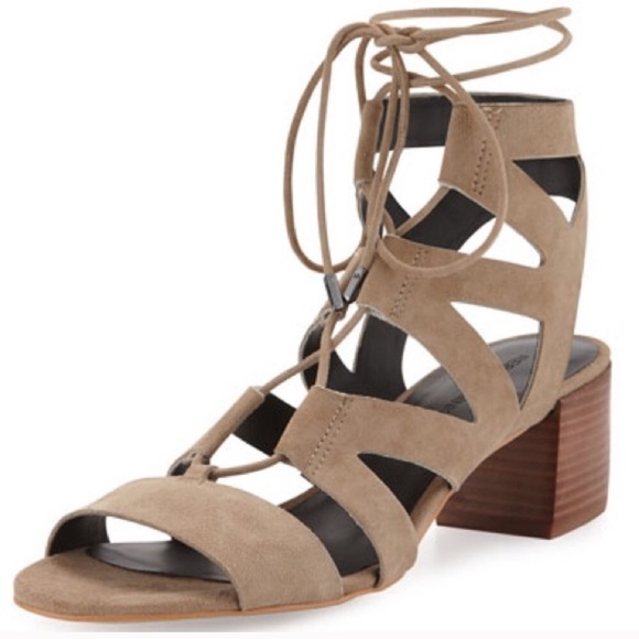 Rebecca Minkoff Shoes - Rebecca Minkoff Issa Lace-Up Mid-Heel Sandals
